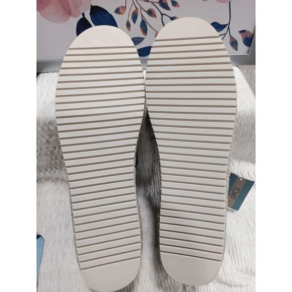 TOMS Women's Alpargata Platform Rope Sole Flats Shoes - Black Canvas 9M - Picture 4 of 7